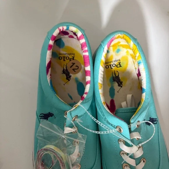 Polo Teal Sneakers with Tie-Dye Lining - Picture 7 of 8